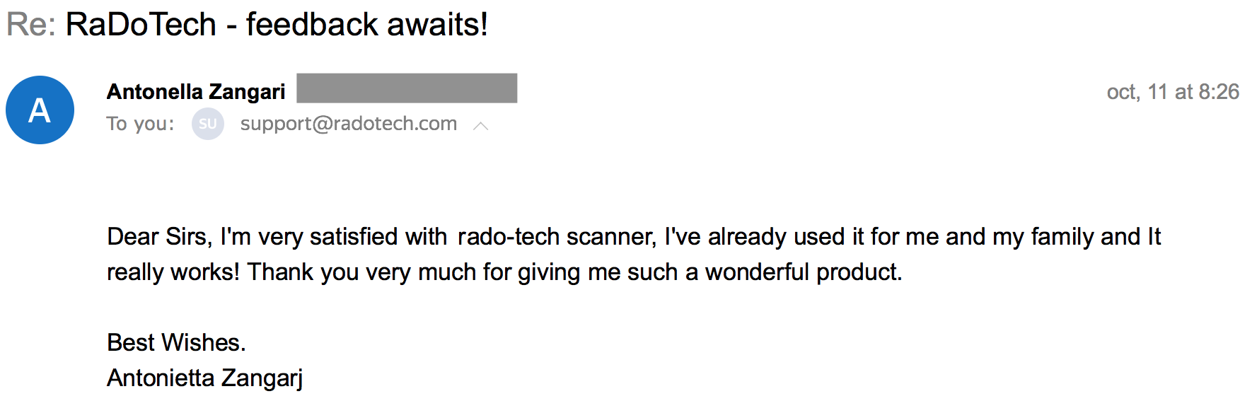 Antonella Zangari RaDoTech review 